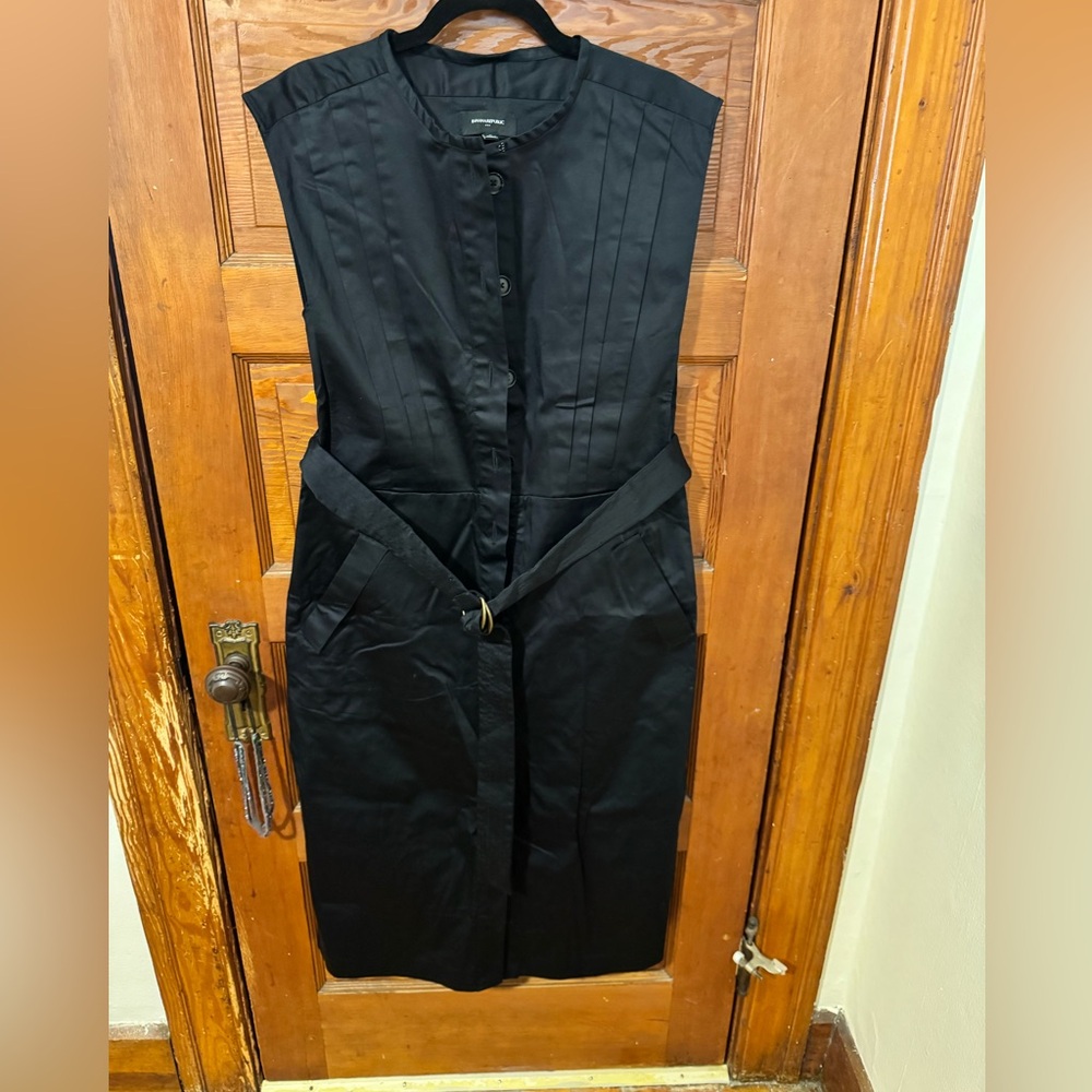 Banana Republic Black Button-Up Dress
